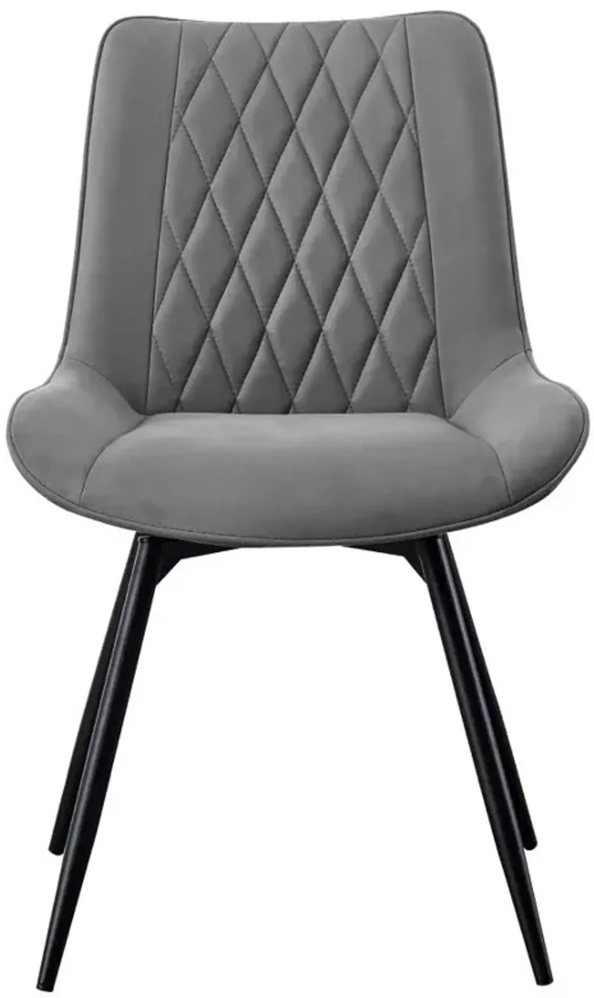 Diggs Upholstered Tufted Swivel Dining Chairs Grey and Gunmetal (Set of 2)