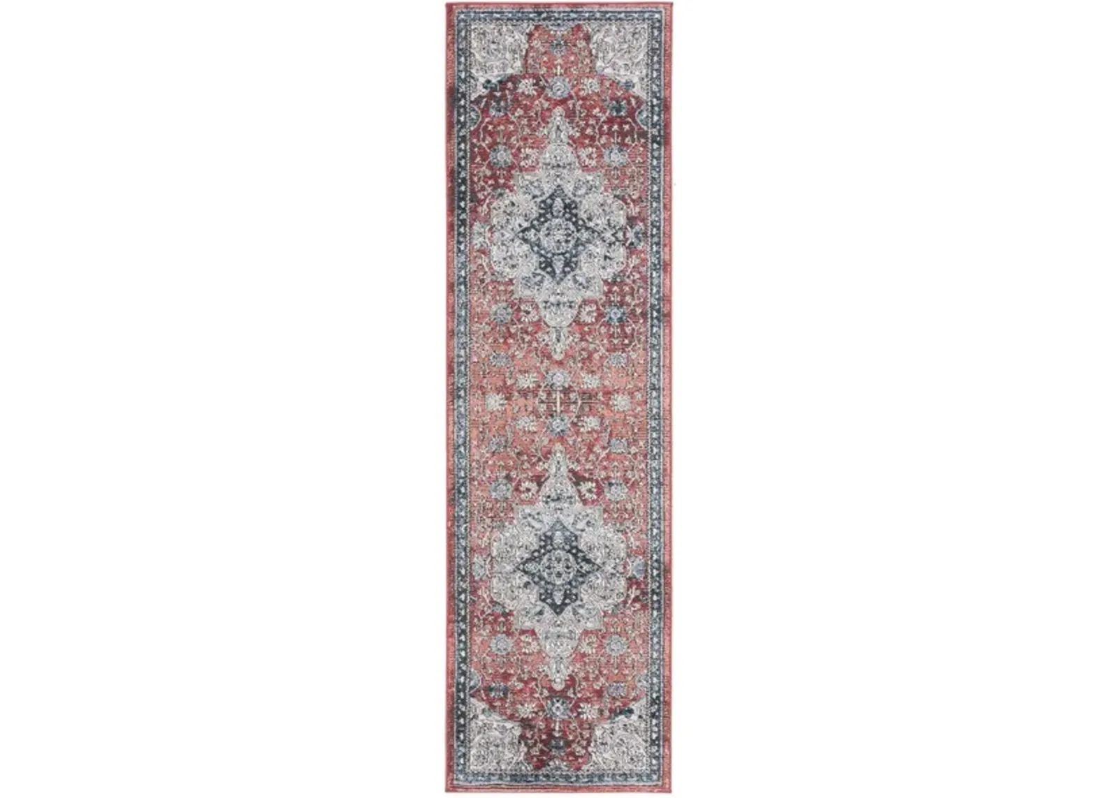 ROSEWOOD 104 Red 2'-3' X 8' Runner Rug