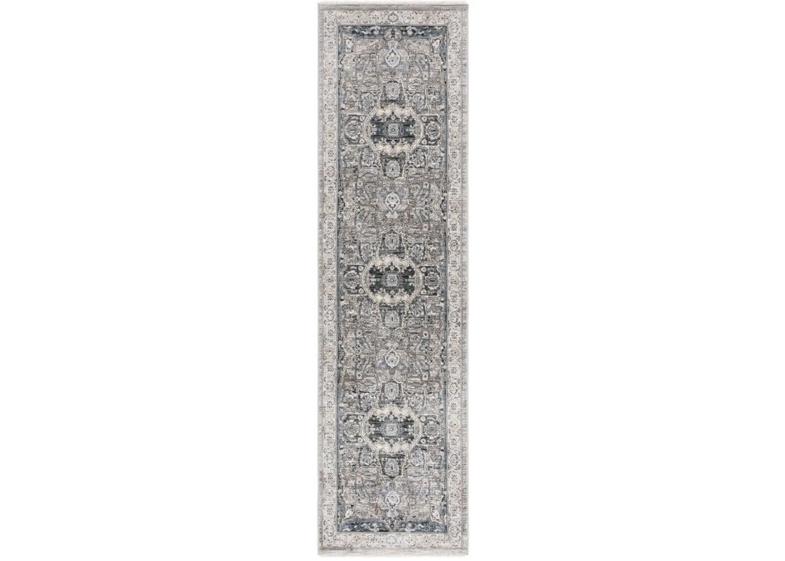 ARTIFACT 556 GREY  2'-2' x 8' Runner Rug