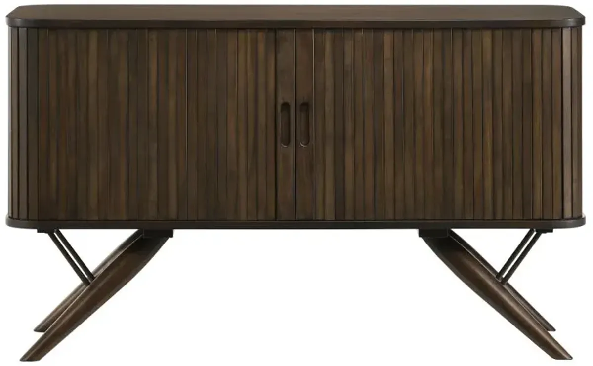 Aaliyah 2-Door Rectangular Server Dark Walnut