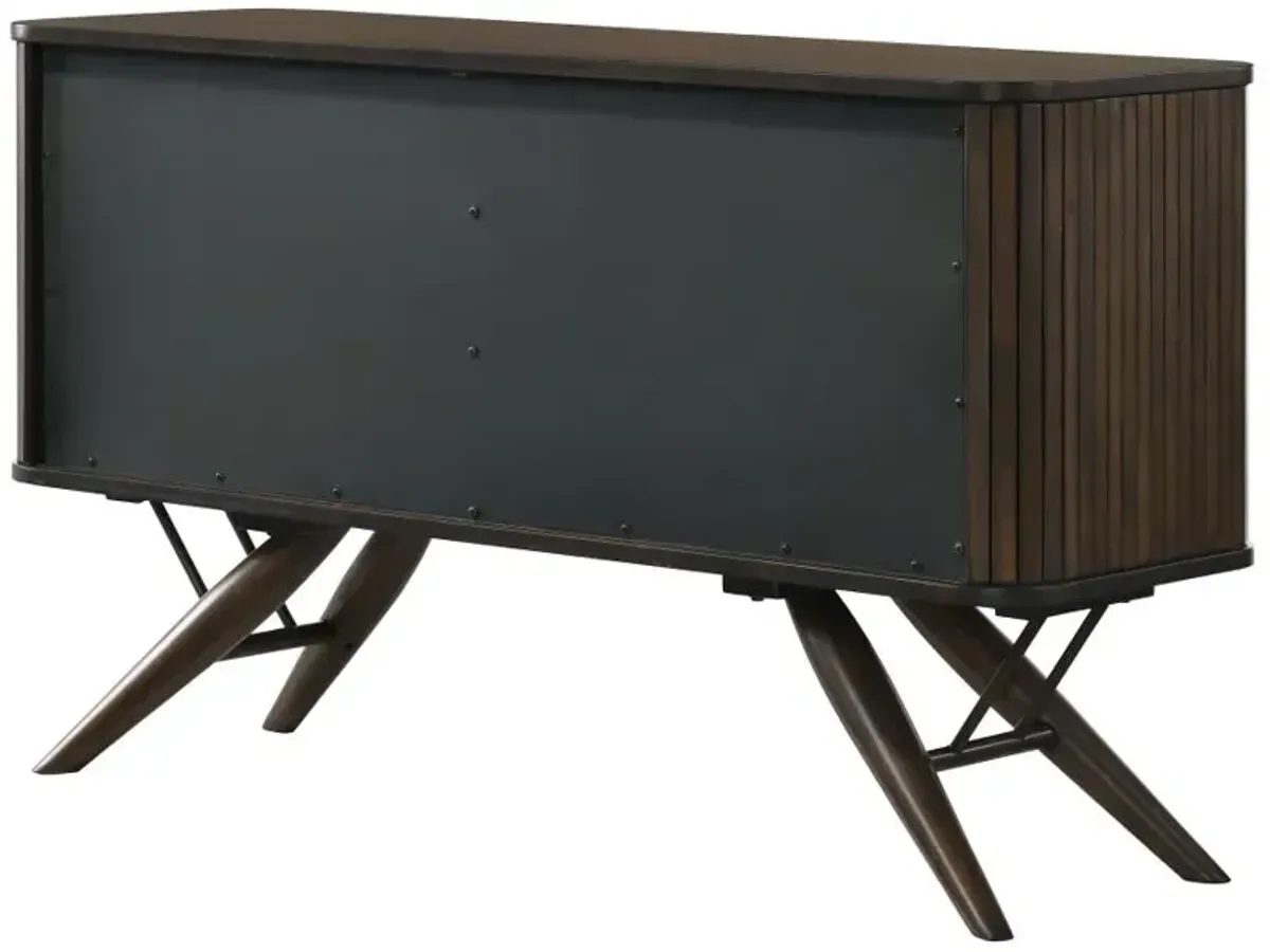 Aaliyah 2-Door Rectangular Server Dark Walnut