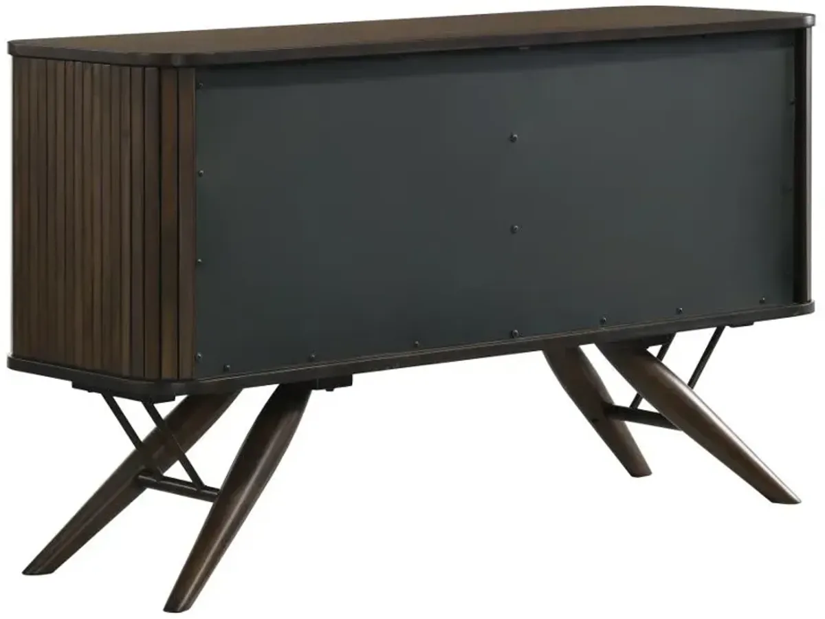 Aaliyah 2-Door Rectangular Server Dark Walnut