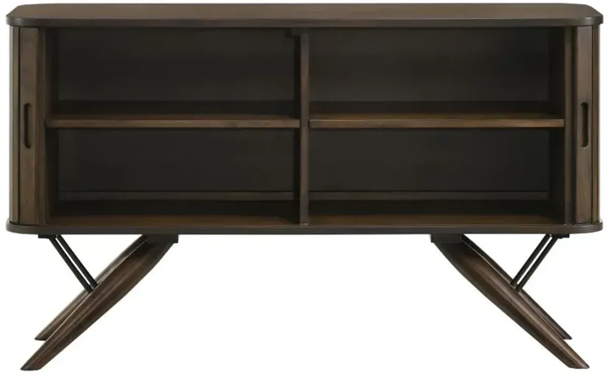 Aaliyah 2-Door Rectangular Server Dark Walnut