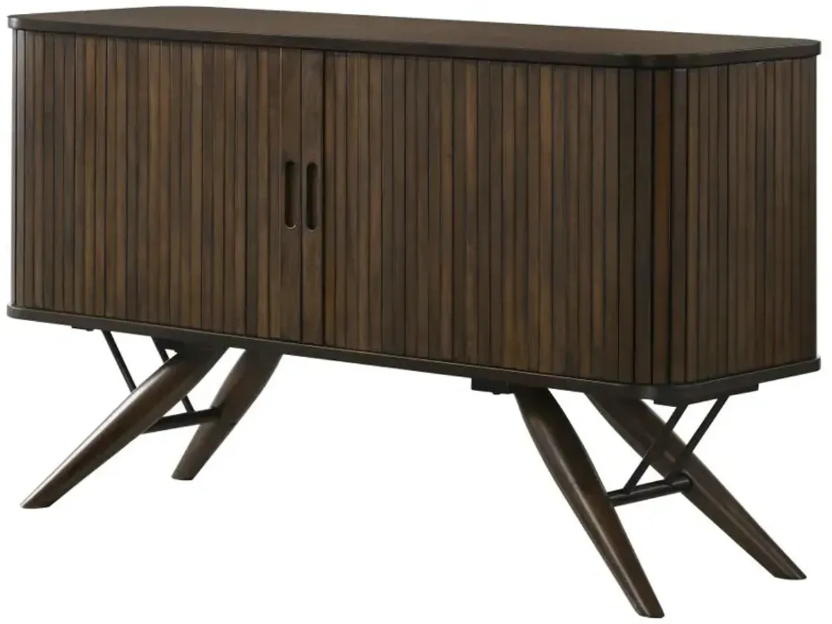 Aaliyah 2-Door Rectangular Server Dark Walnut