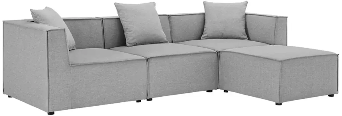 Saybrook Outdoor Patio Upholstered 4-Piece Sectional Sofa