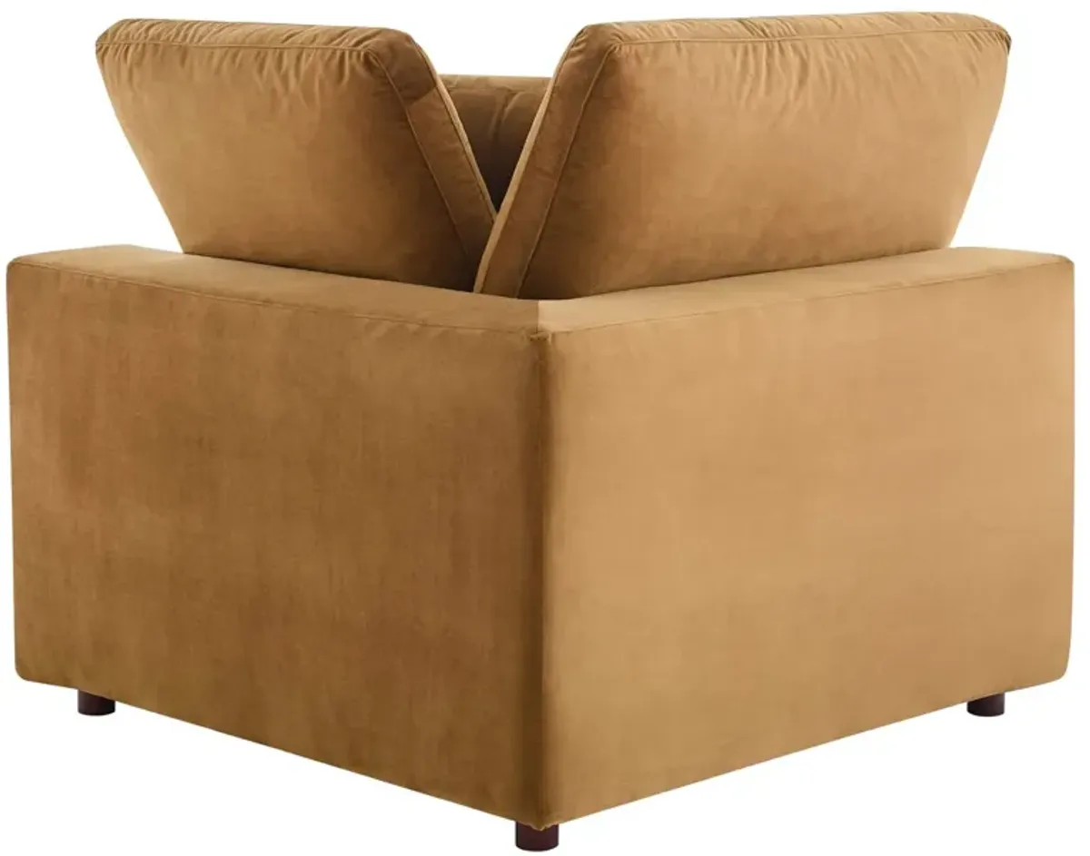 Commix Down Filled Overstuffed Performance Velvet Corner Chair