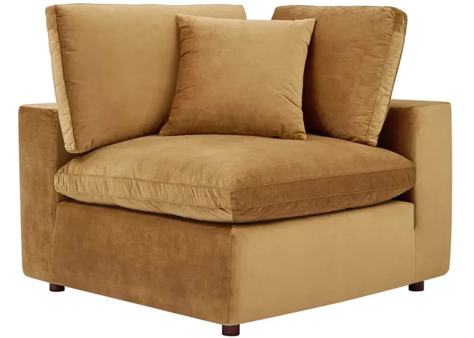 Commix Down Filled Overstuffed Performance Velvet Corner Chair