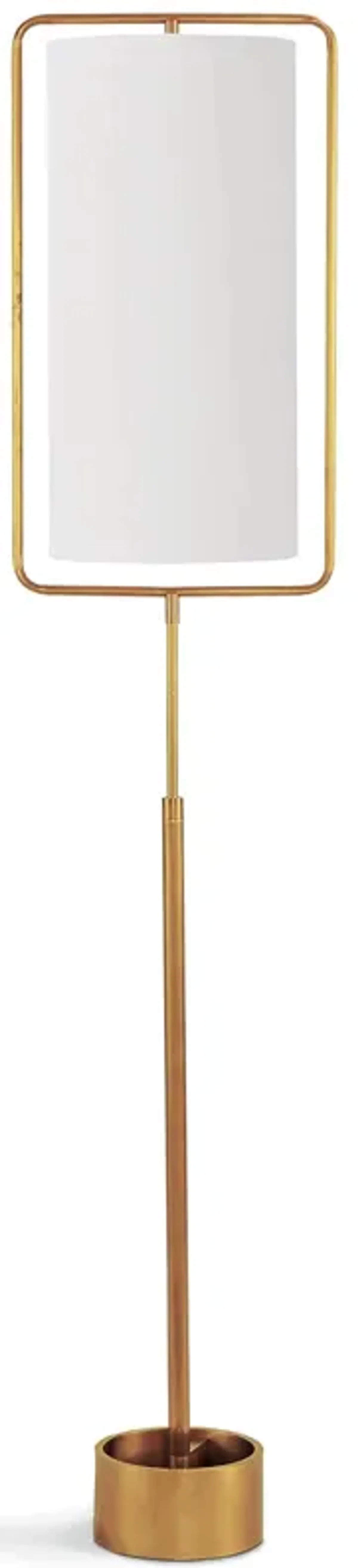 Geo Rectangle Floor Lamp (Natural Brass)