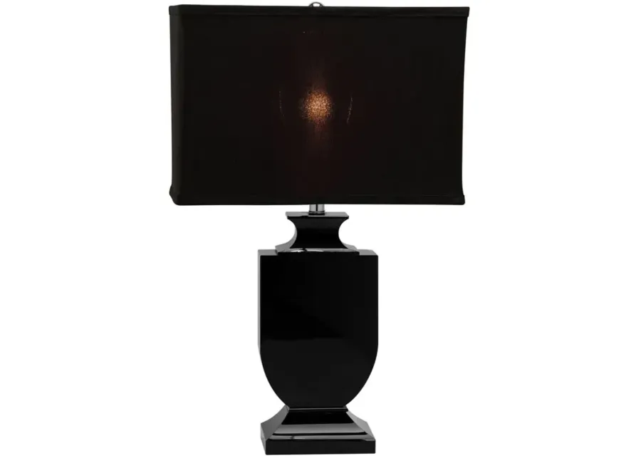 Darcy 23.5-Inch H Black Crystal Urn Lamp