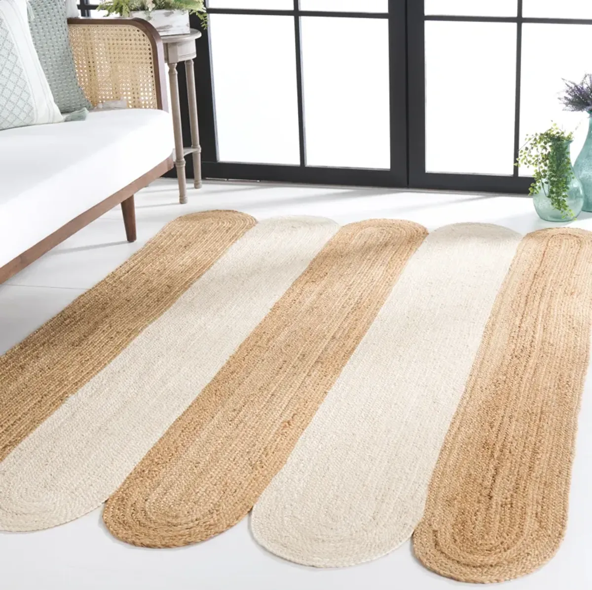 NATURAL FIBER Hand Woven 3' x 5' area rug