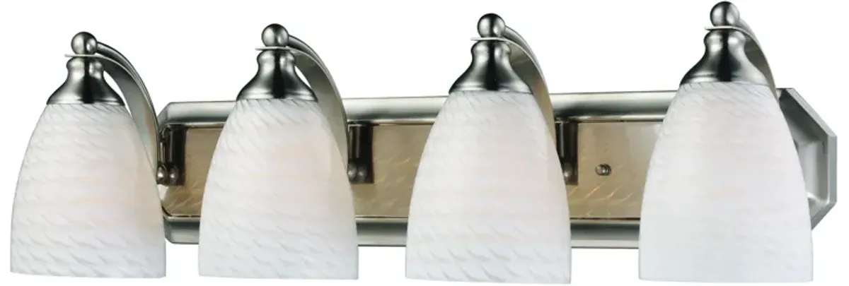 Mix and Match Vanity 27" Wide 4-Light Vanity Light - Satin Nickel