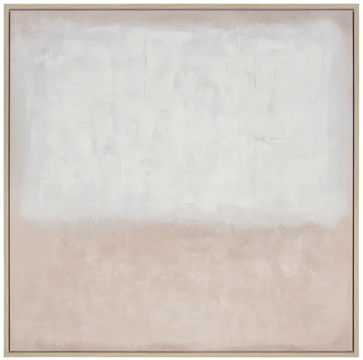 White Colorfield Abstract Framed Wall Art