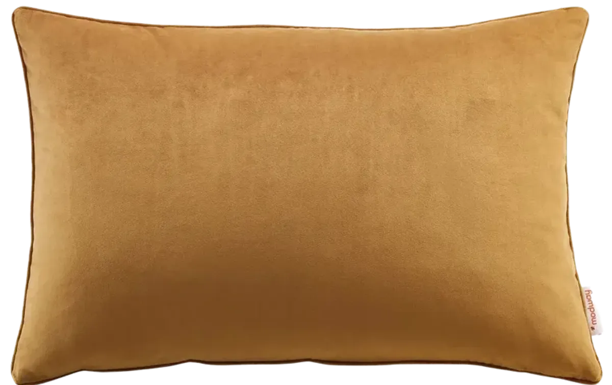 Enhance 24" Lumbar Performance Velvet Throw Pillow