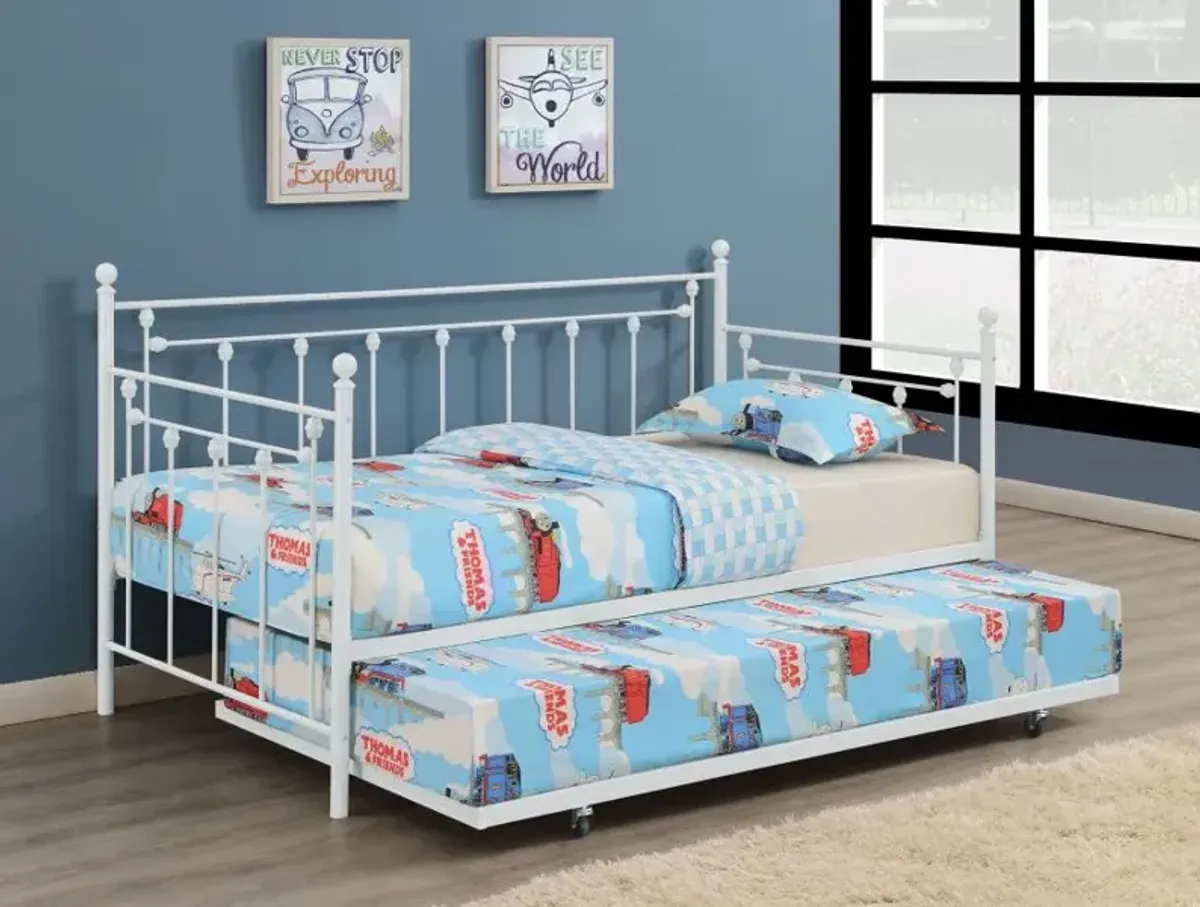 Nocus Spindle Metal Twin Daybed with Trundle