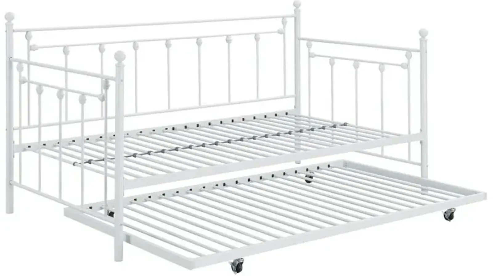 Nocus Spindle Metal Twin Daybed with Trundle