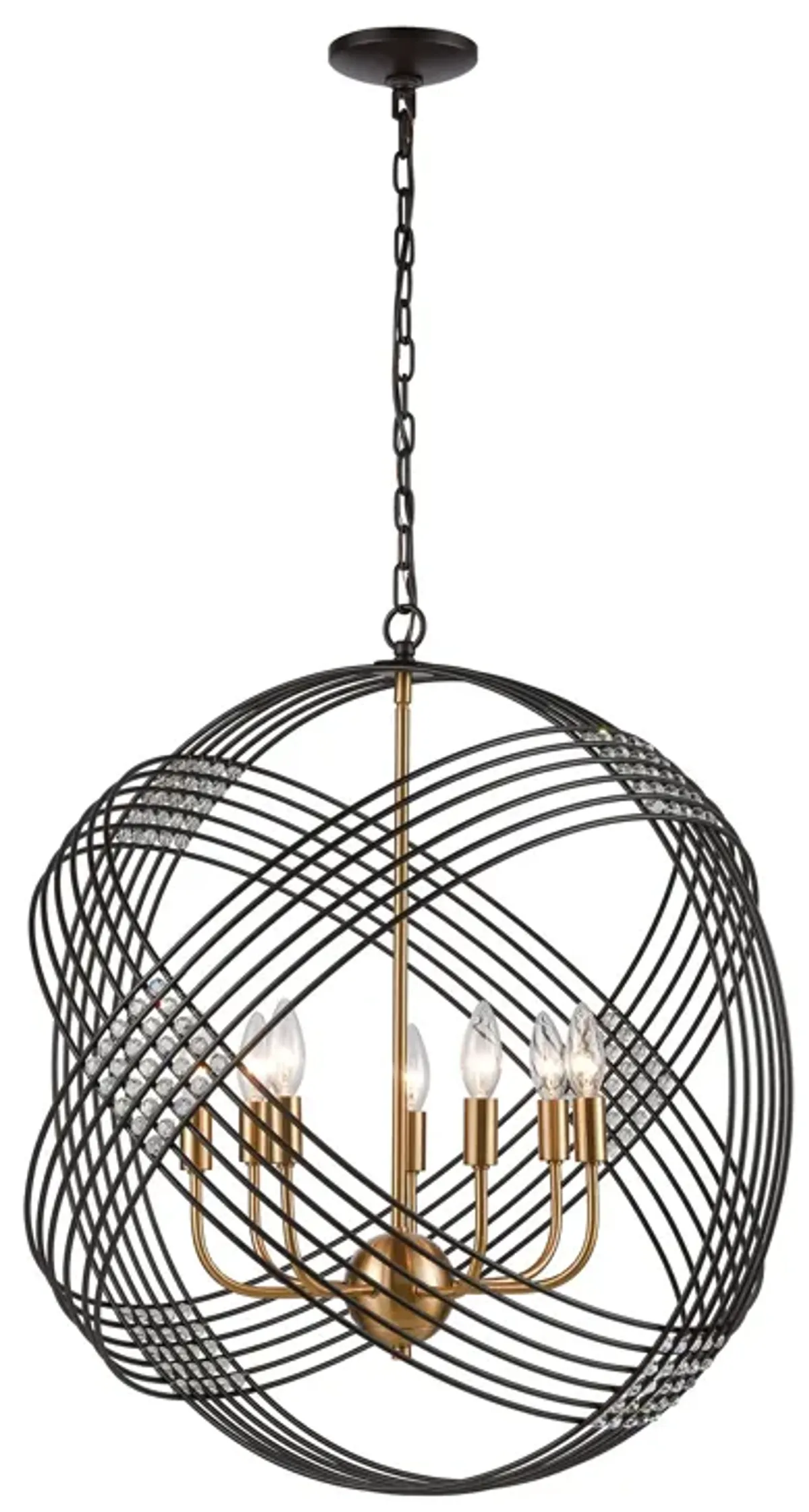 Concentric 26" Wide 7-Light Chandelier - Oil Rubbed Bronze