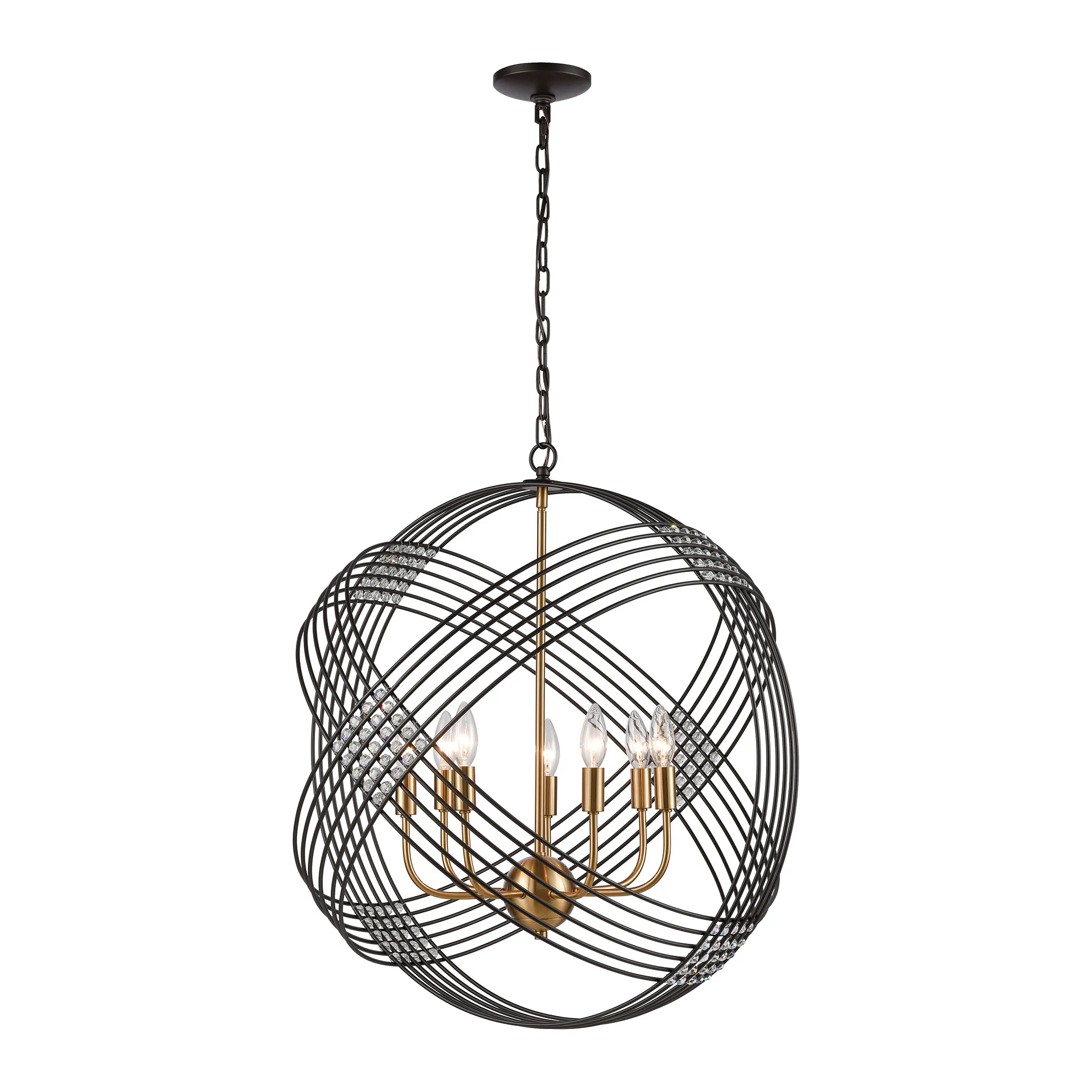 Concentric 26" Wide 7-Light Chandelier - Oil Rubbed Bronze