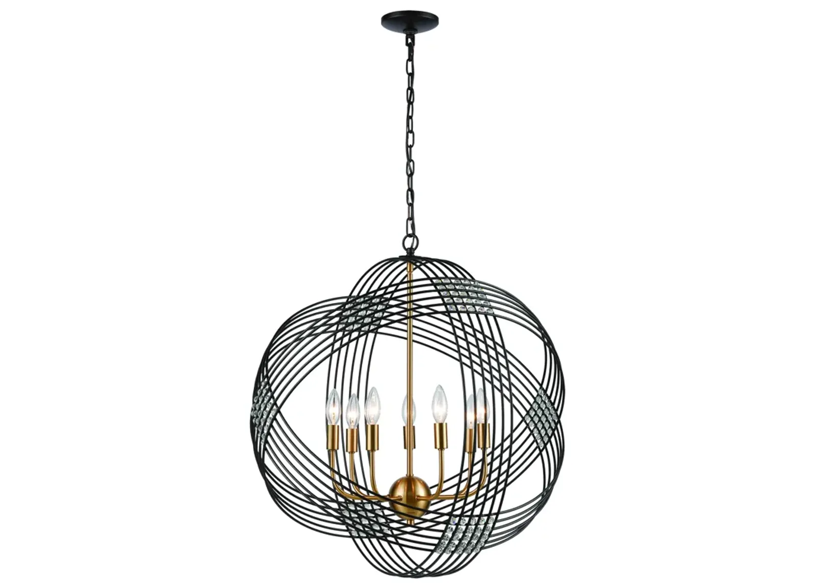 Concentric 26" Wide 7-Light Chandelier - Oil Rubbed Bronze