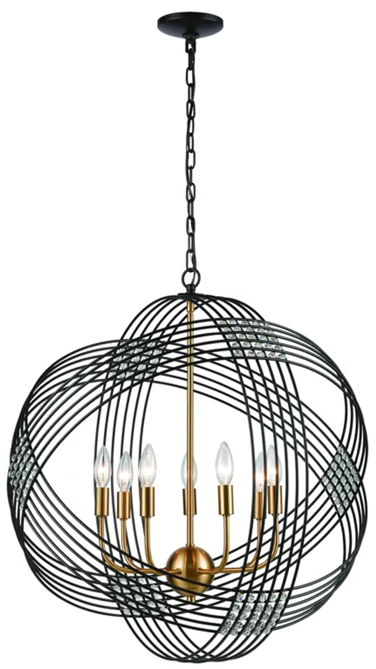 Concentric 26" Wide 7-Light Chandelier - Oil Rubbed Bronze