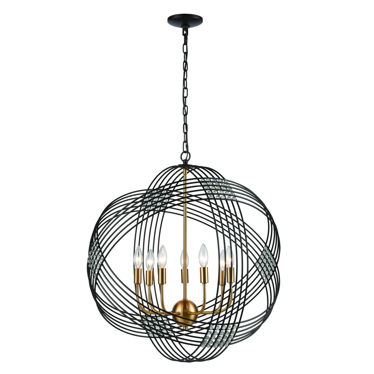 Concentric 26" Wide 7-Light Chandelier - Oil Rubbed Bronze