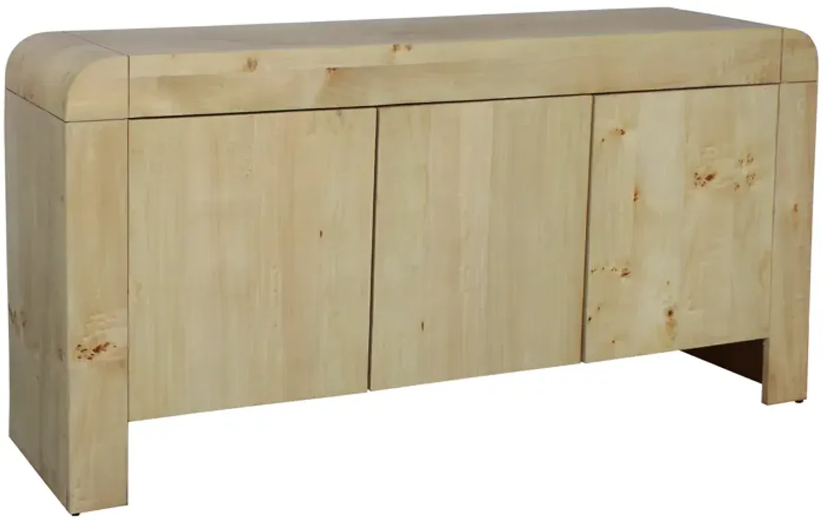 60" Burl Wood Sideboard, Natural