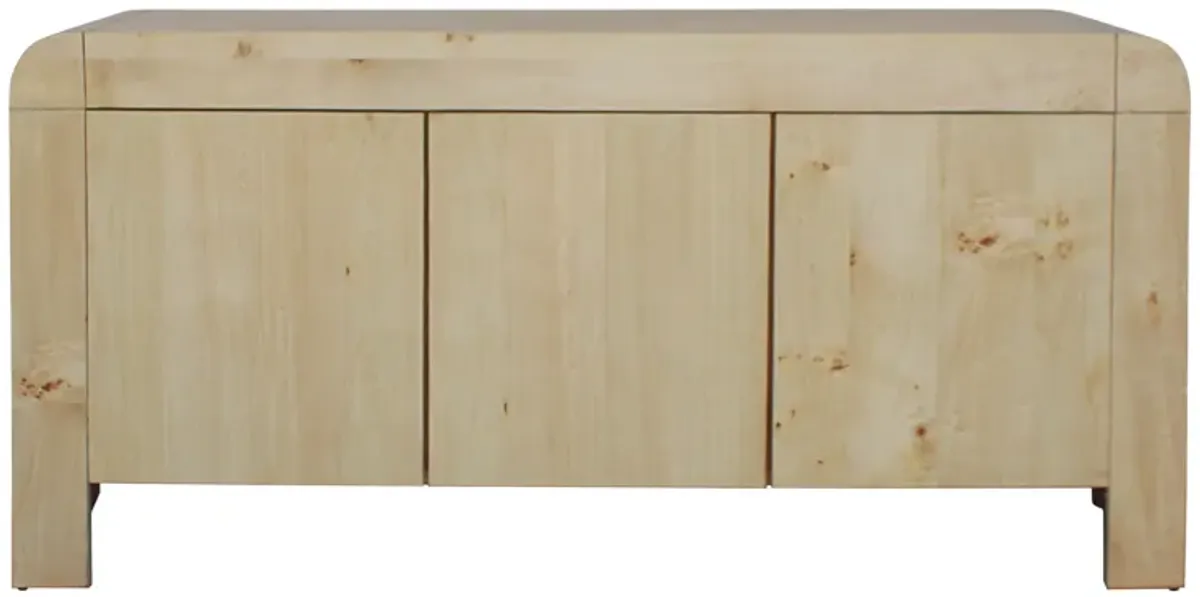 60" Burl Wood Sideboard, Natural