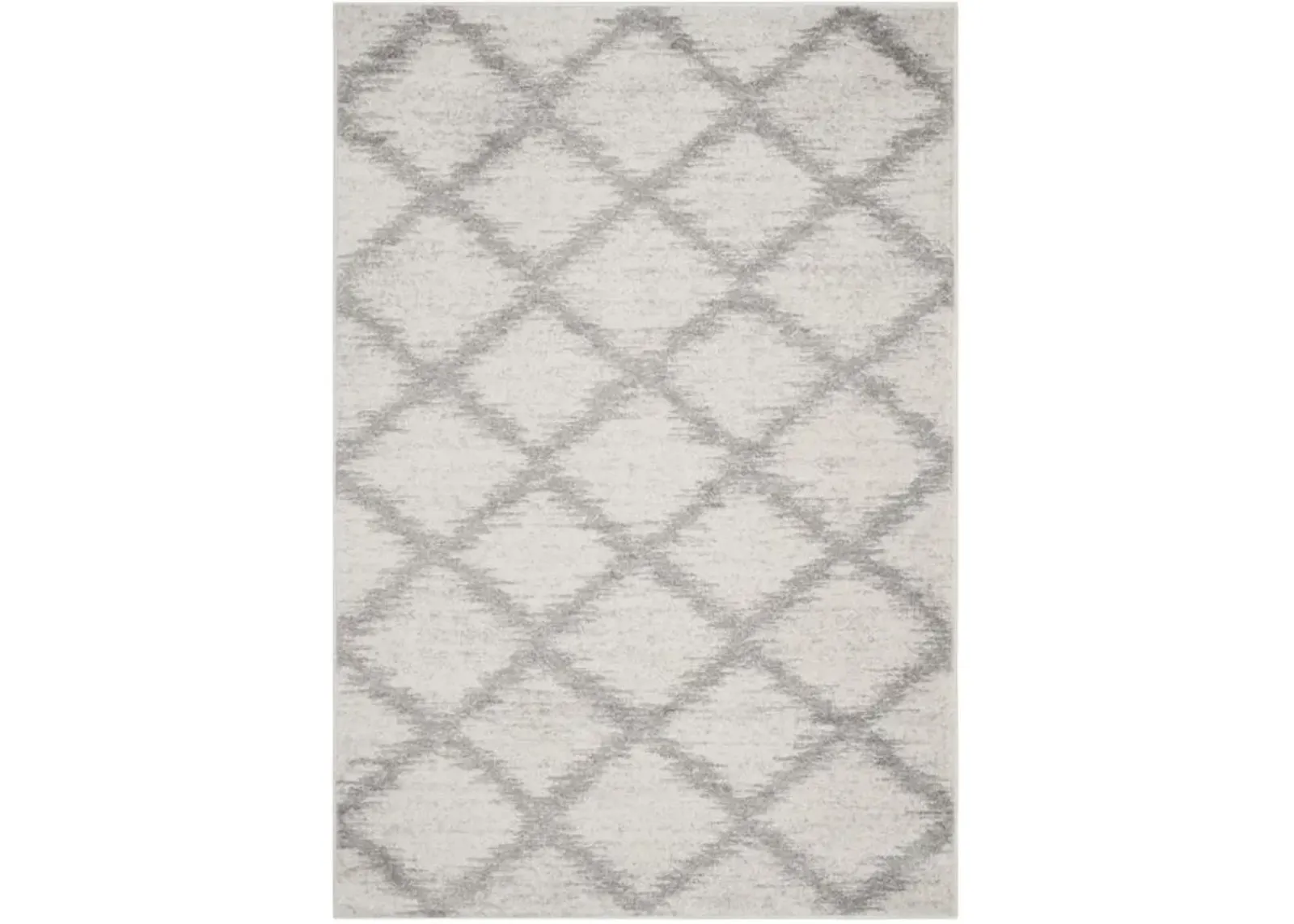 Adirondack Contemporary Ivory / Silver 2'-6" X 12' Powerloomed Rug