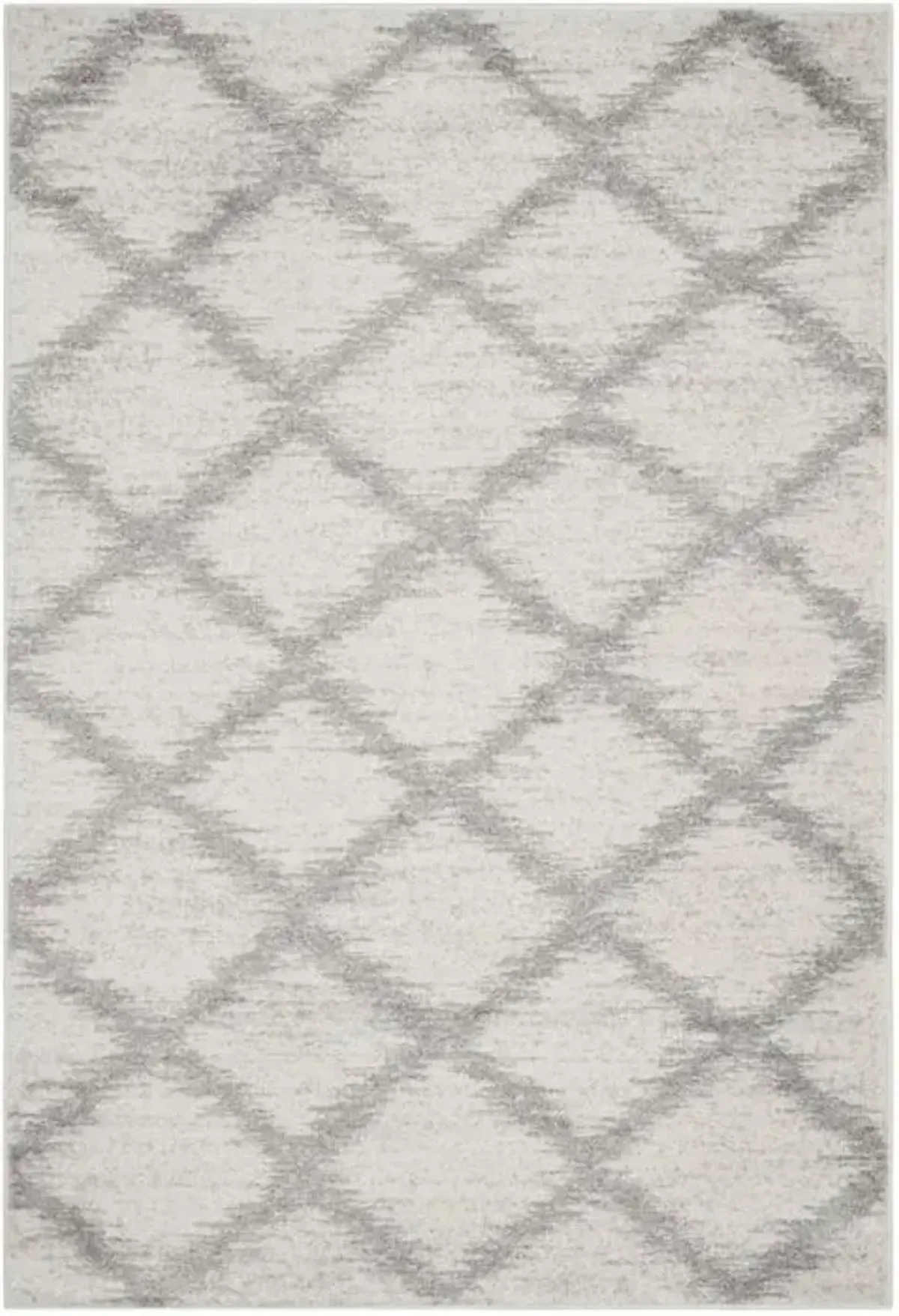 Adirondack Contemporary Ivory / Silver 2'-6" X 12' Powerloomed Rug