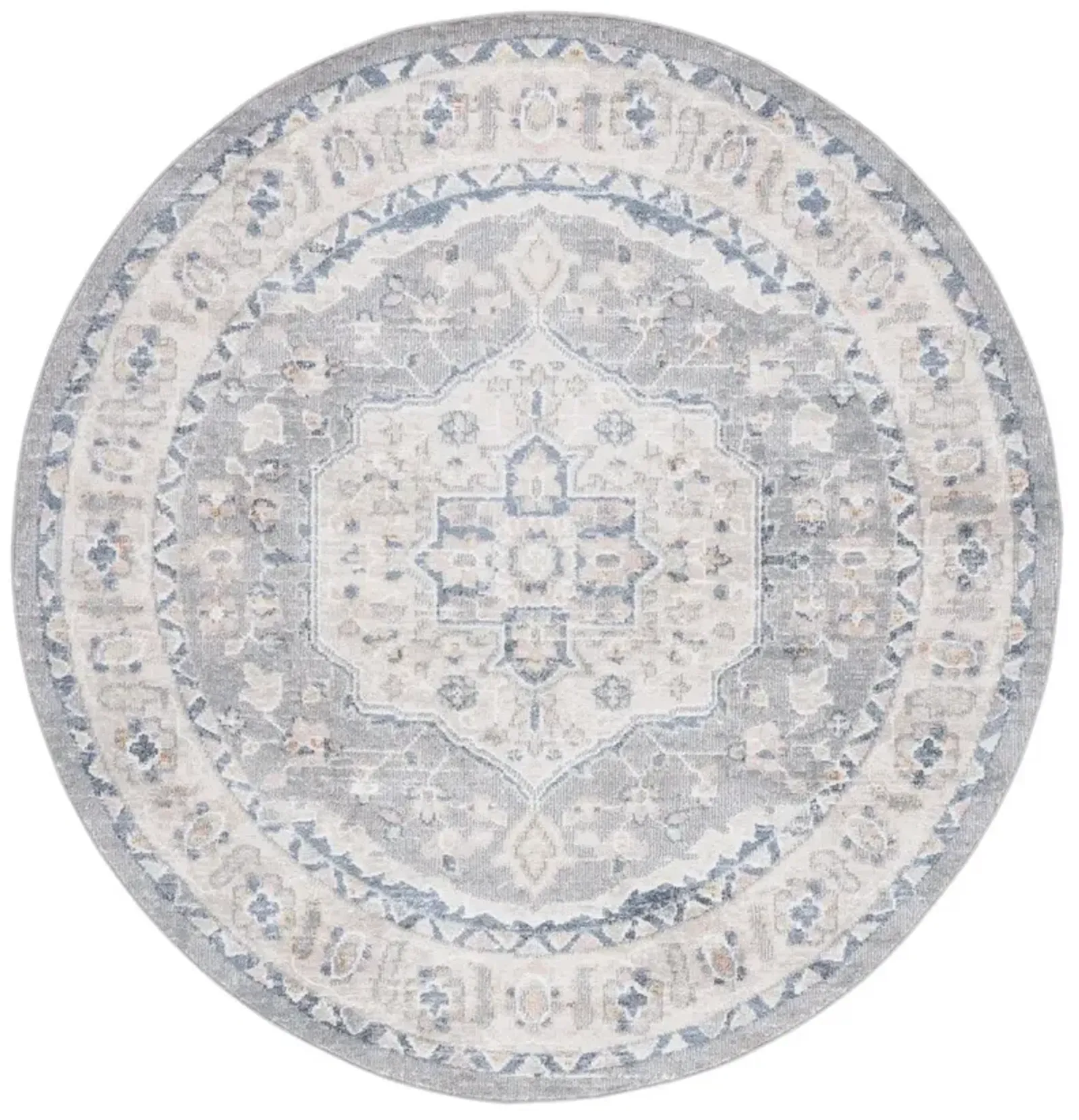 BLAIR WASHABLE 234 Grey 6'-7' X 6'-7' Round Round Rug