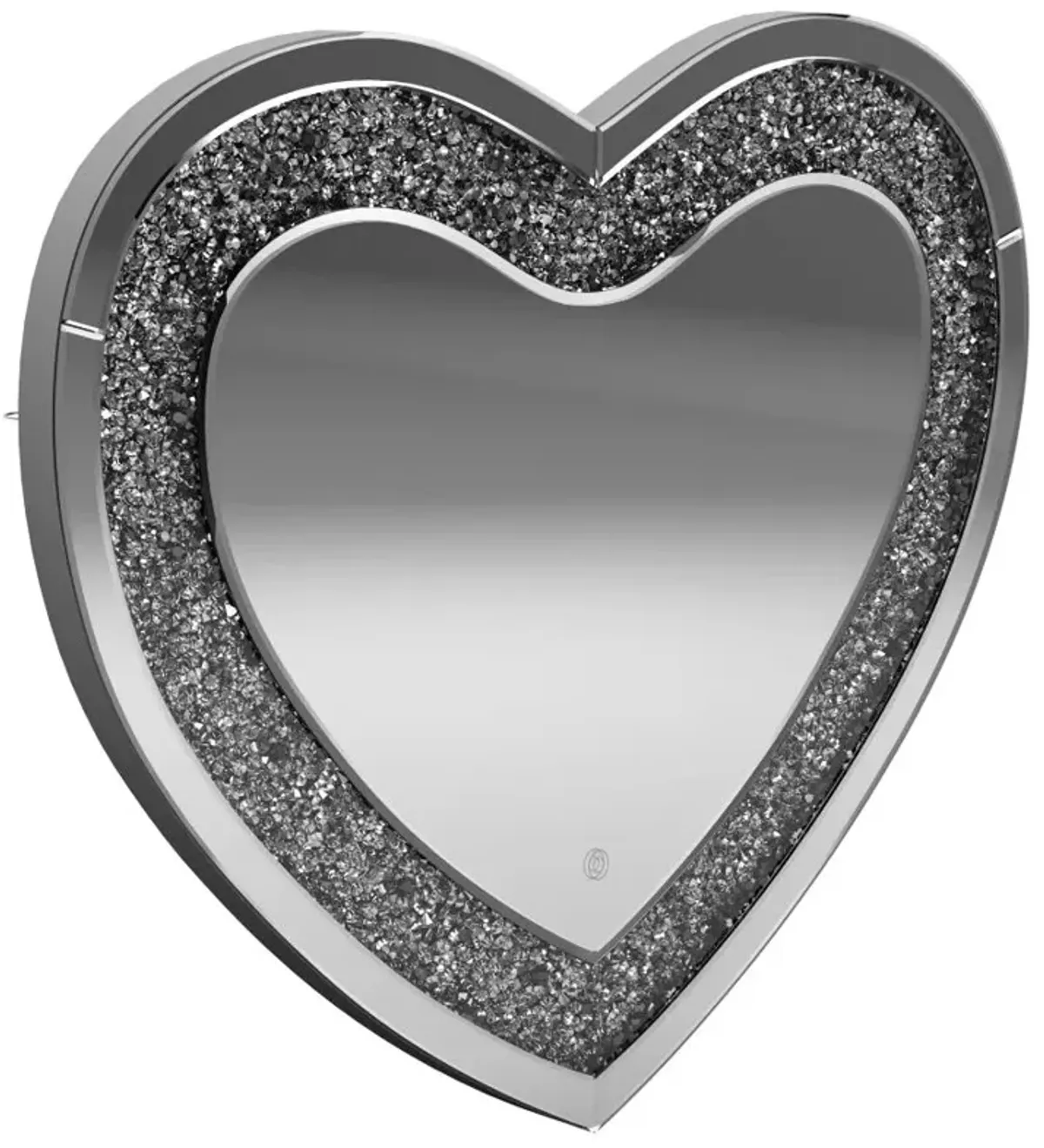 Aiko Heart Shape Wall Mirror Silver