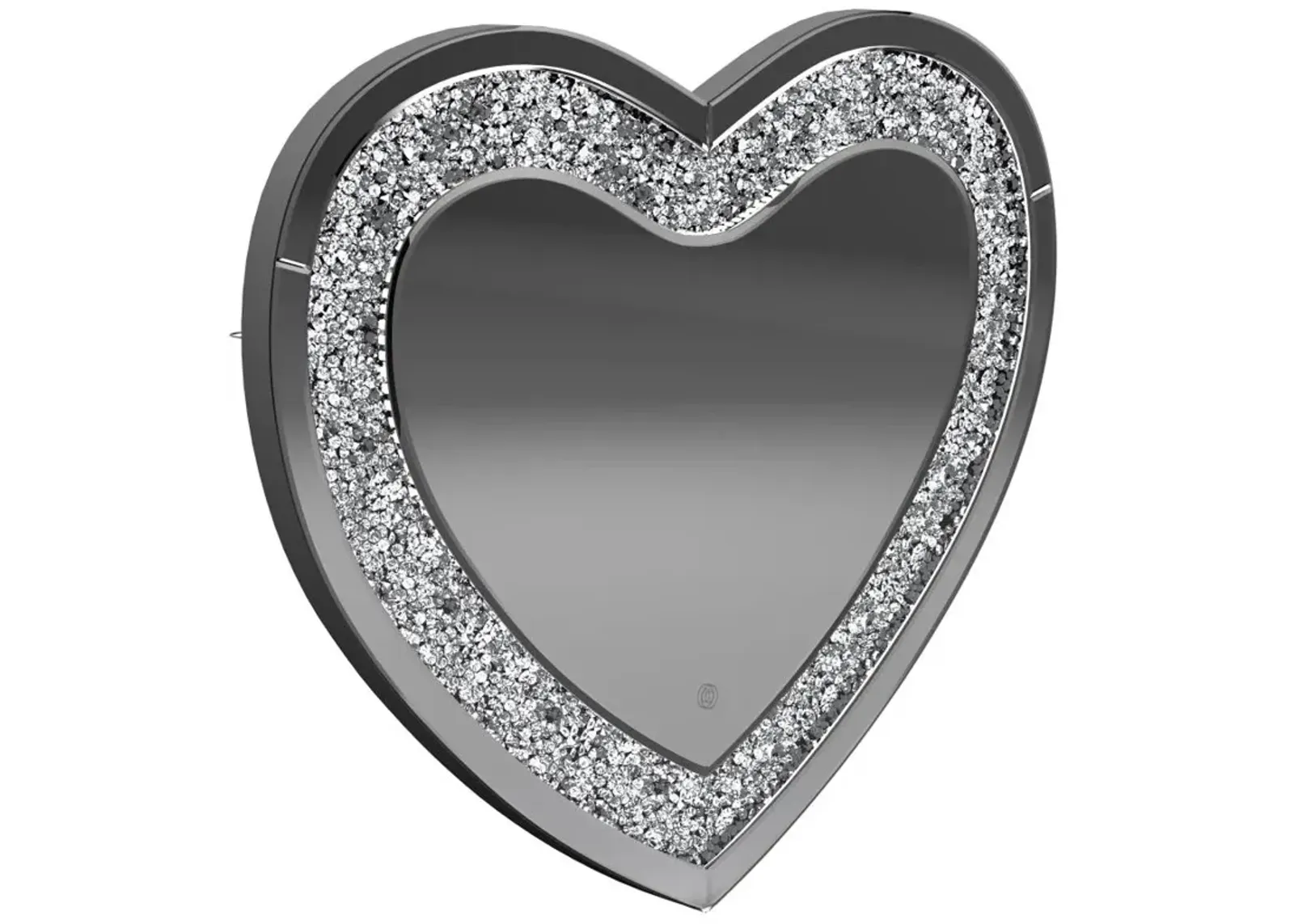 Aiko Heart Shape Wall Mirror Silver