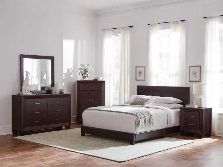 Dorian 4-piece Full Bedroom Set Brown and Dark Cocoa