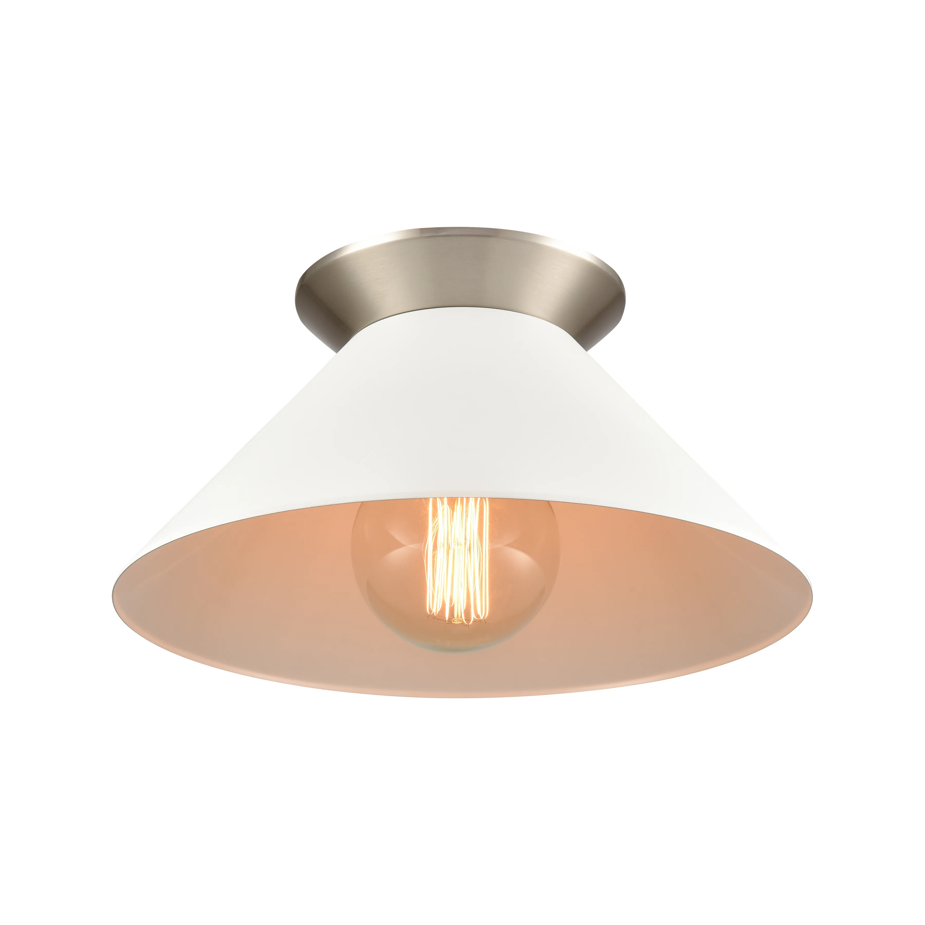 Cavendish 16'' Wide 1-Light Semi Flush Mount - Brushed Nickel