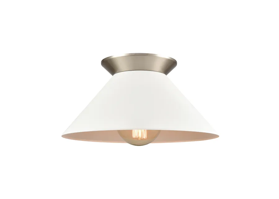 Cavendish 16'' Wide 1-Light Semi Flush Mount - Brushed Nickel