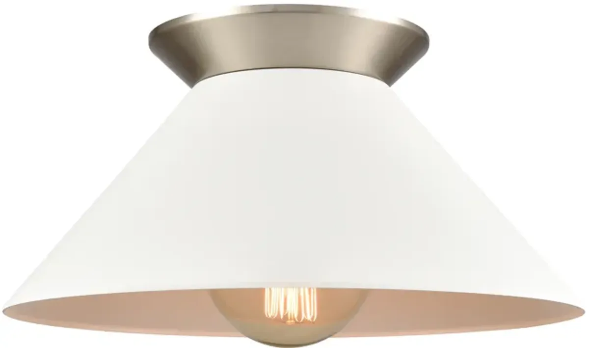 Cavendish 16'' Wide 1-Light Semi Flush Mount - Brushed Nickel