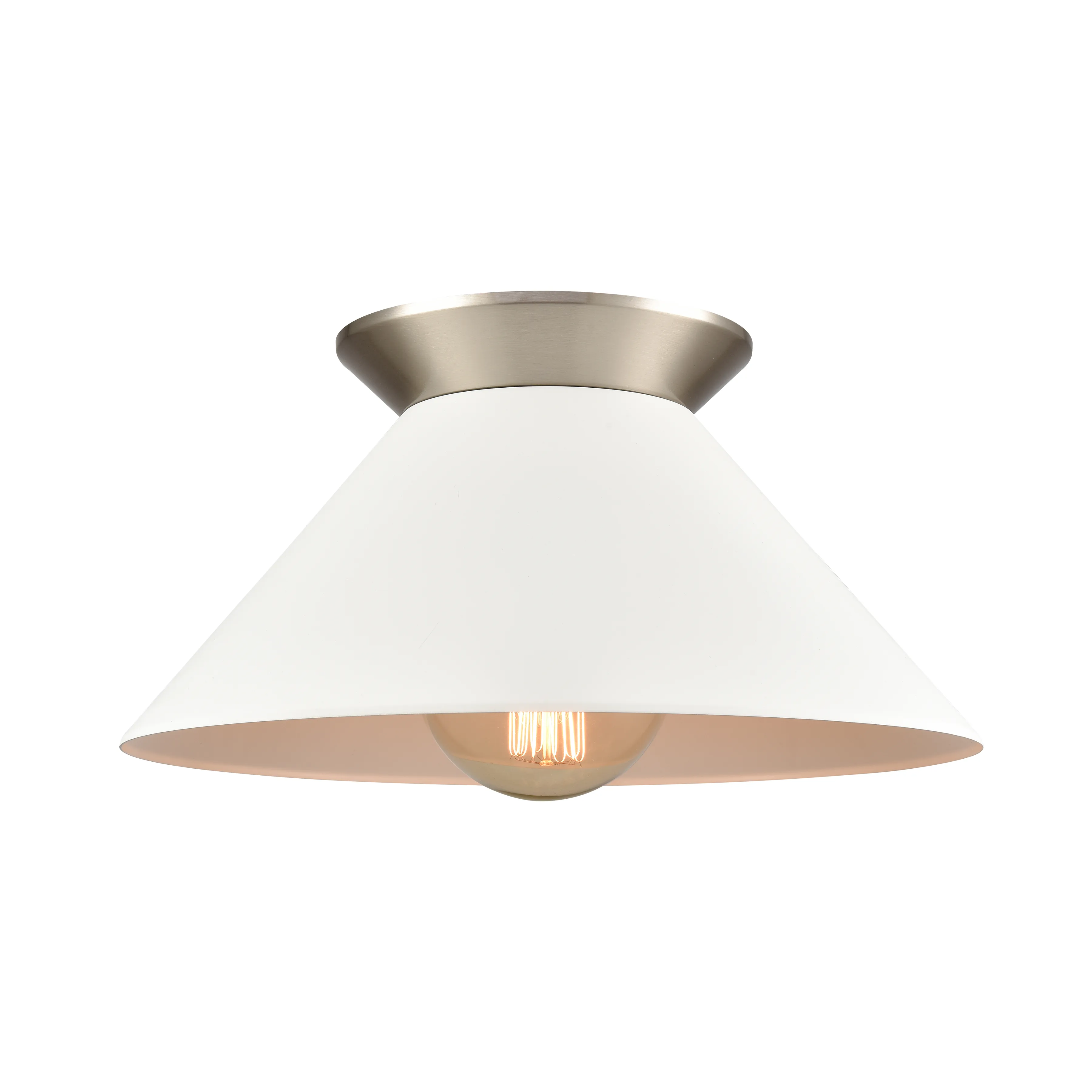 Cavendish 16'' Wide 1-Light Semi Flush Mount - Brushed Nickel