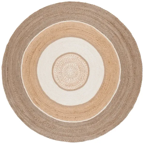 NATURAL FIBER Hand Woven 6' x 6' Round area rug