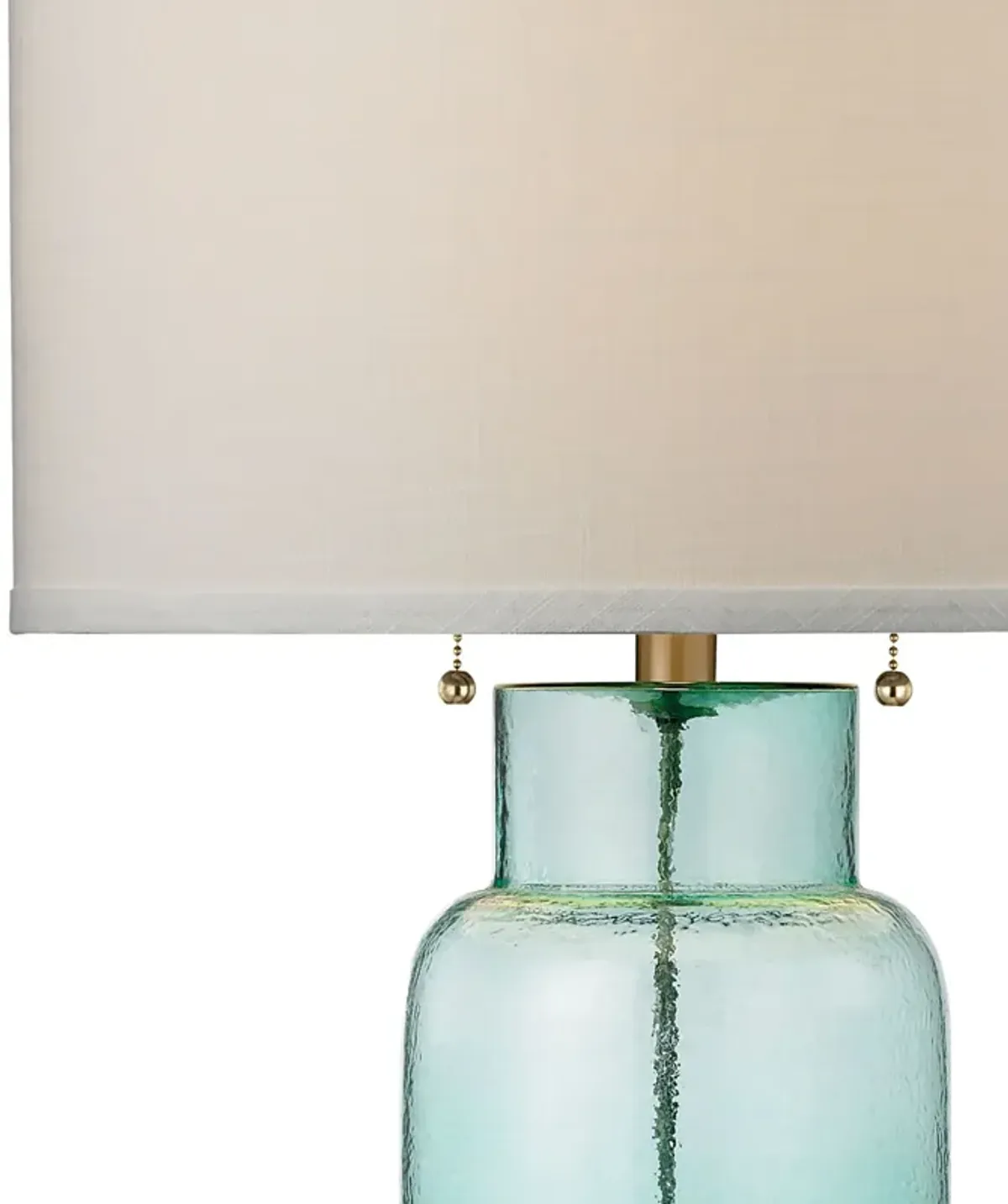 Glass Bottle 30" High 1-Light Table Lamp - Seafoam Green