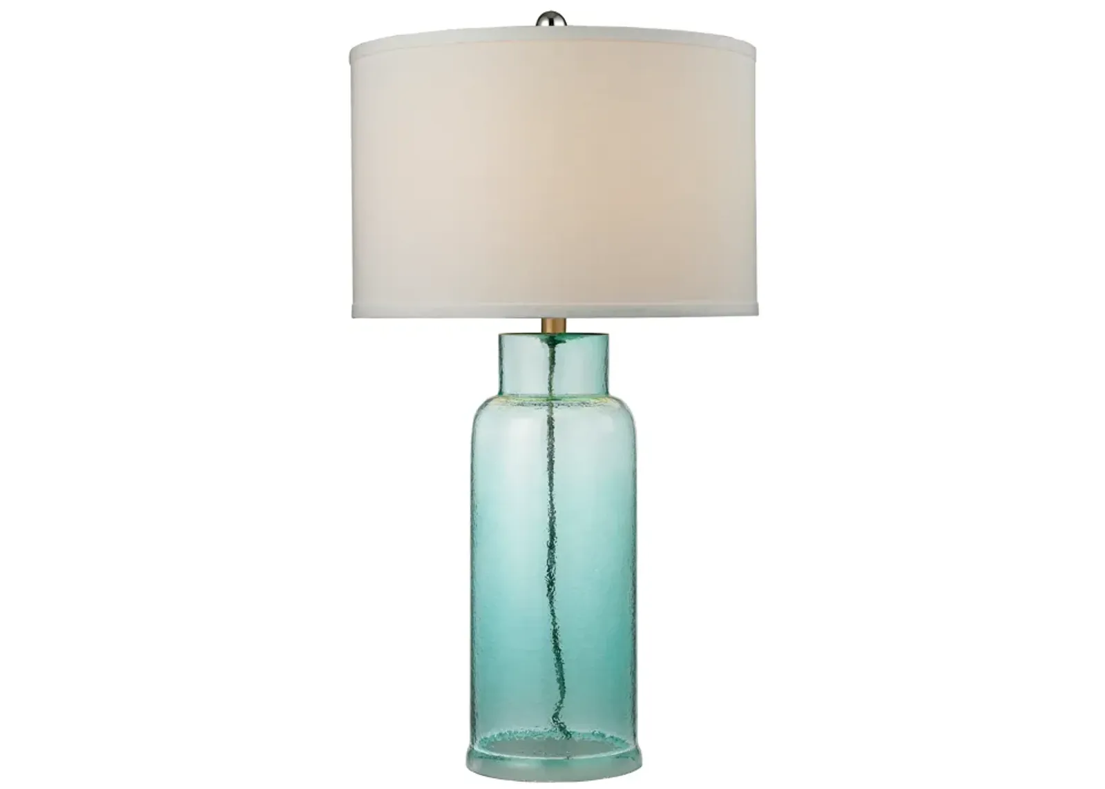 Glass Bottle 30" High 1-Light Table Lamp - Seafoam Green