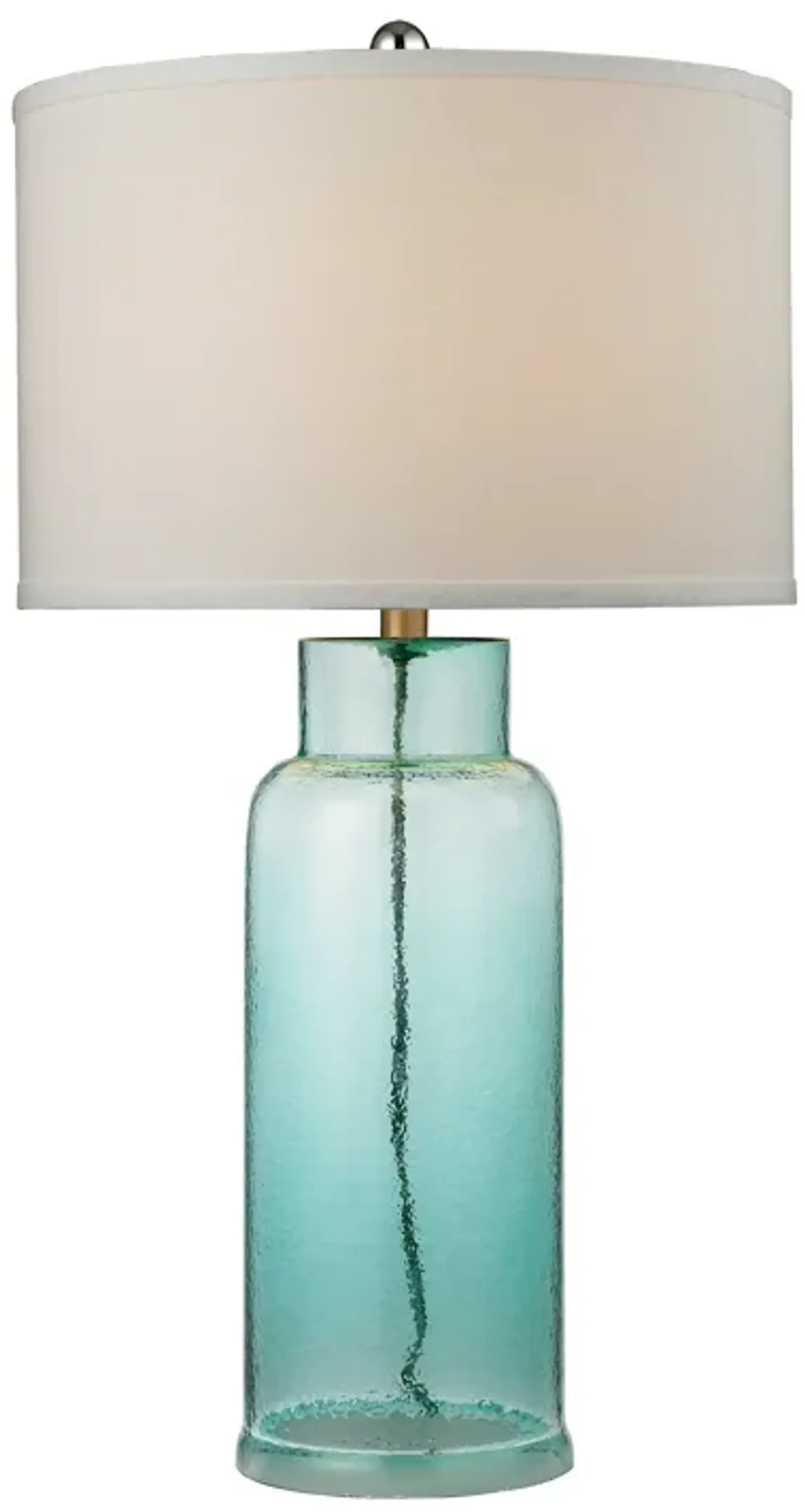 Glass Bottle 30" High 1-Light Table Lamp - Seafoam Green