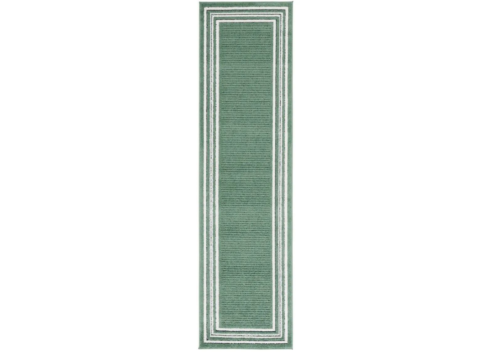 CABANA 634 GREEN  2'-2' x 8' Runner Rug