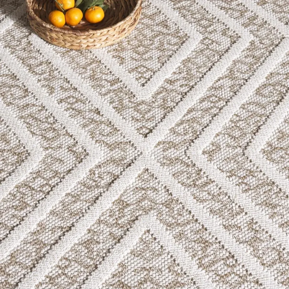 MSRO218 GLOBAL LIGHT BEIGE  6'-7' x 6'-7' Square Square Rug