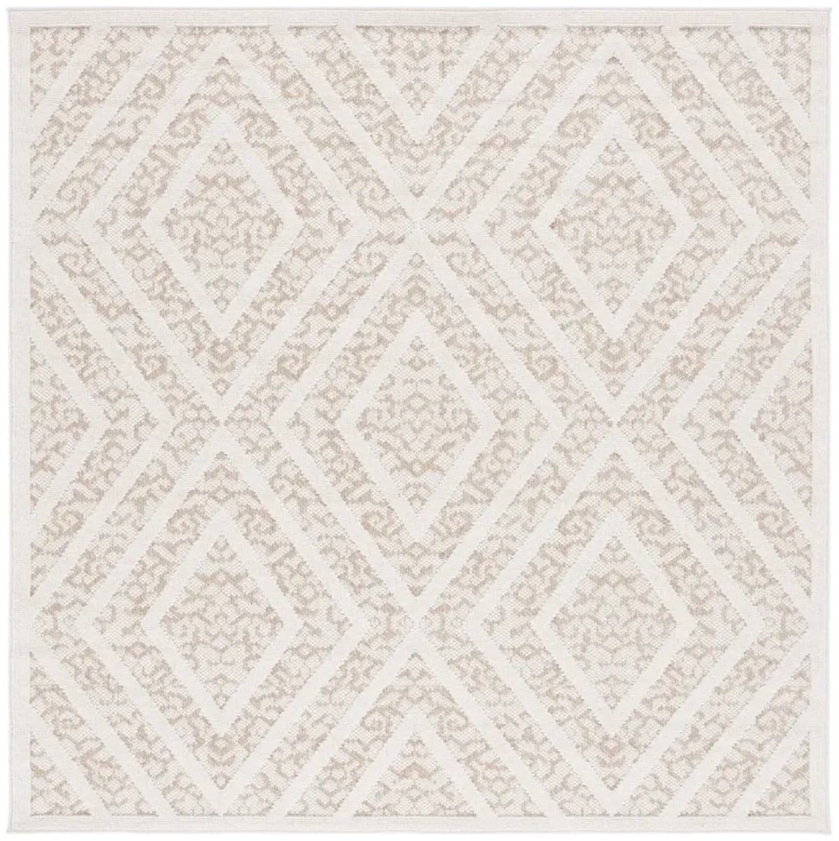 MSRO218 GLOBAL LIGHT BEIGE  6'-7' x 6'-7' Square Square Rug