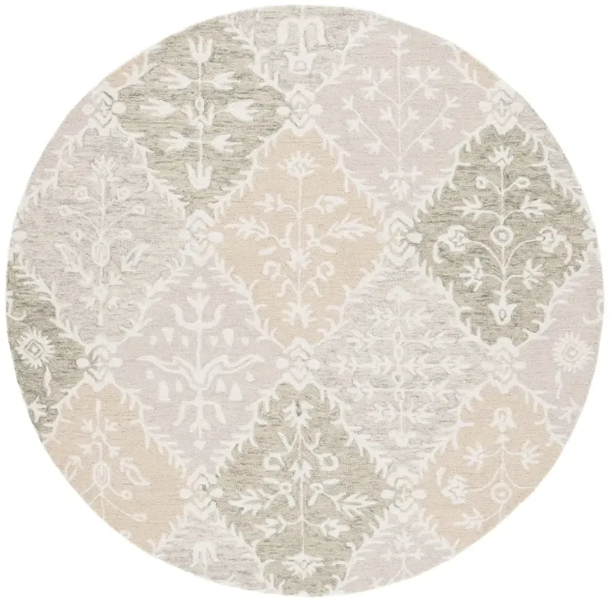 EBONY 128 BEIGE  6' x 6' Round Round Rug