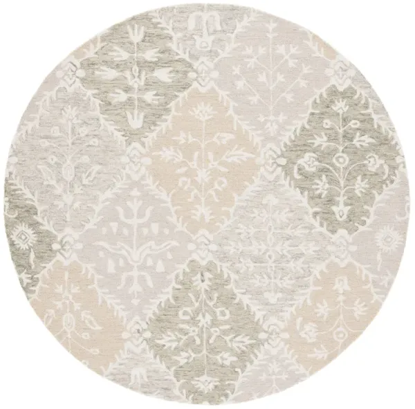 EBONY Hand Tufted 6' x 6' Round area rug