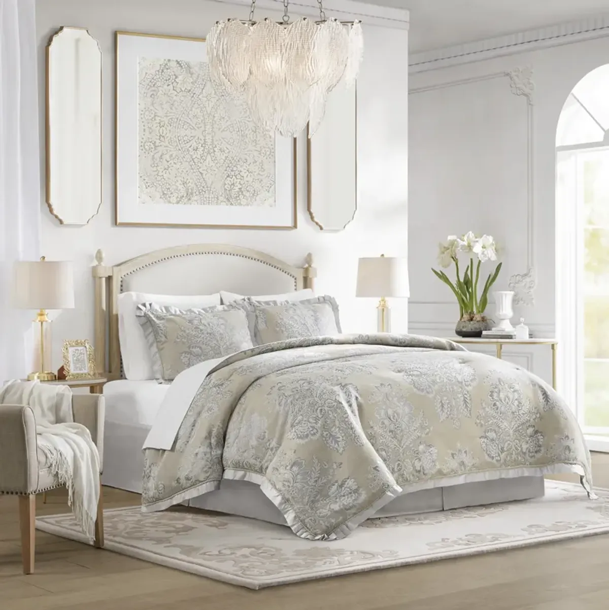 Croscill Classics Loretta Beige 4 Piece Comforter Set