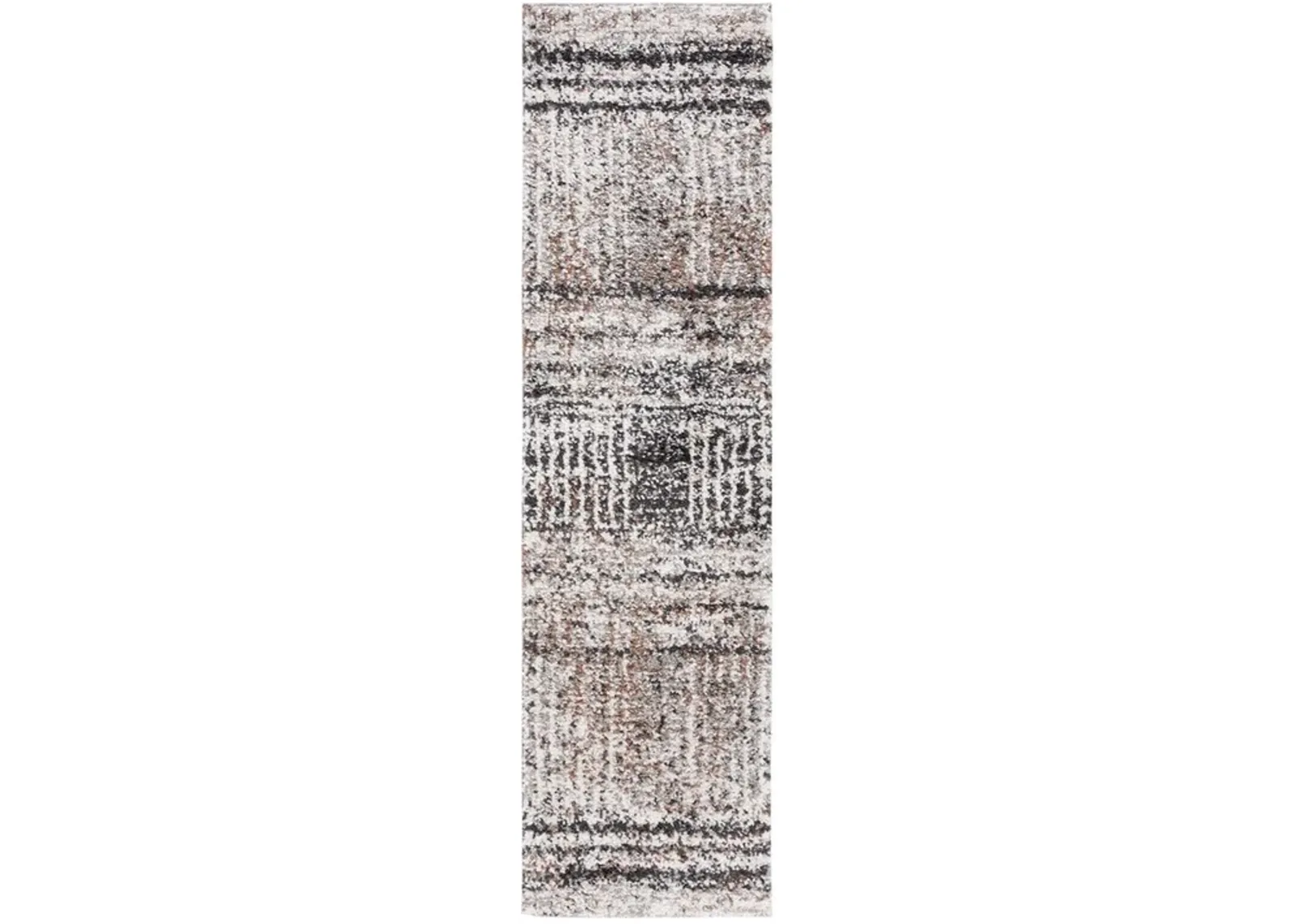 JERICHO SHAG 100 Black  2'-2' X 8' Runner Rug