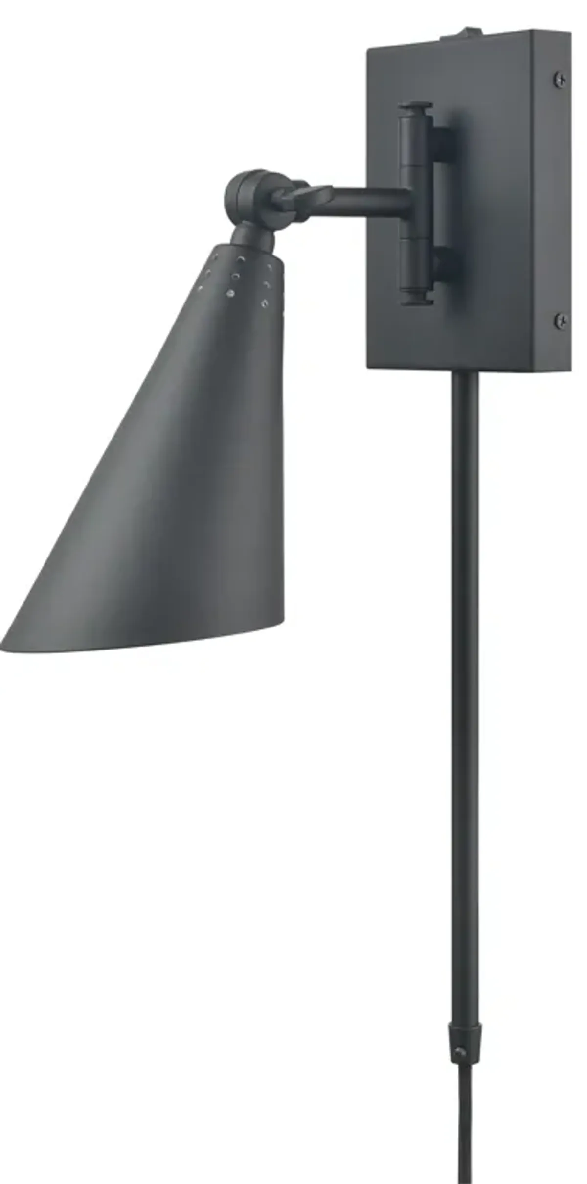 Whitmire 10.25'' High 1-Light Plug-In/Hardwire Sconce - Matte Black