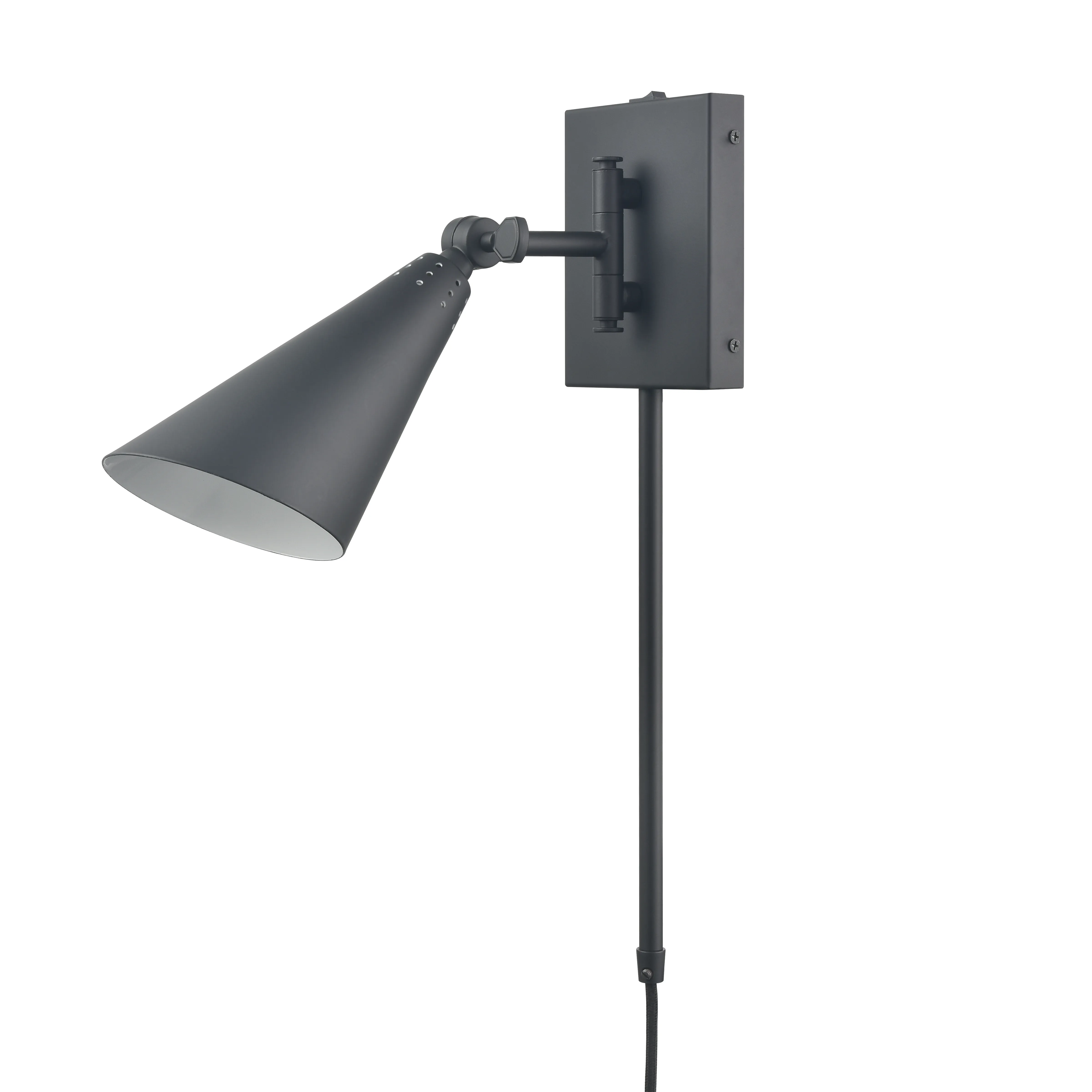 Whitmire 10.25'' High 1-Light Plug-In/Hardwire Sconce - Matte Black