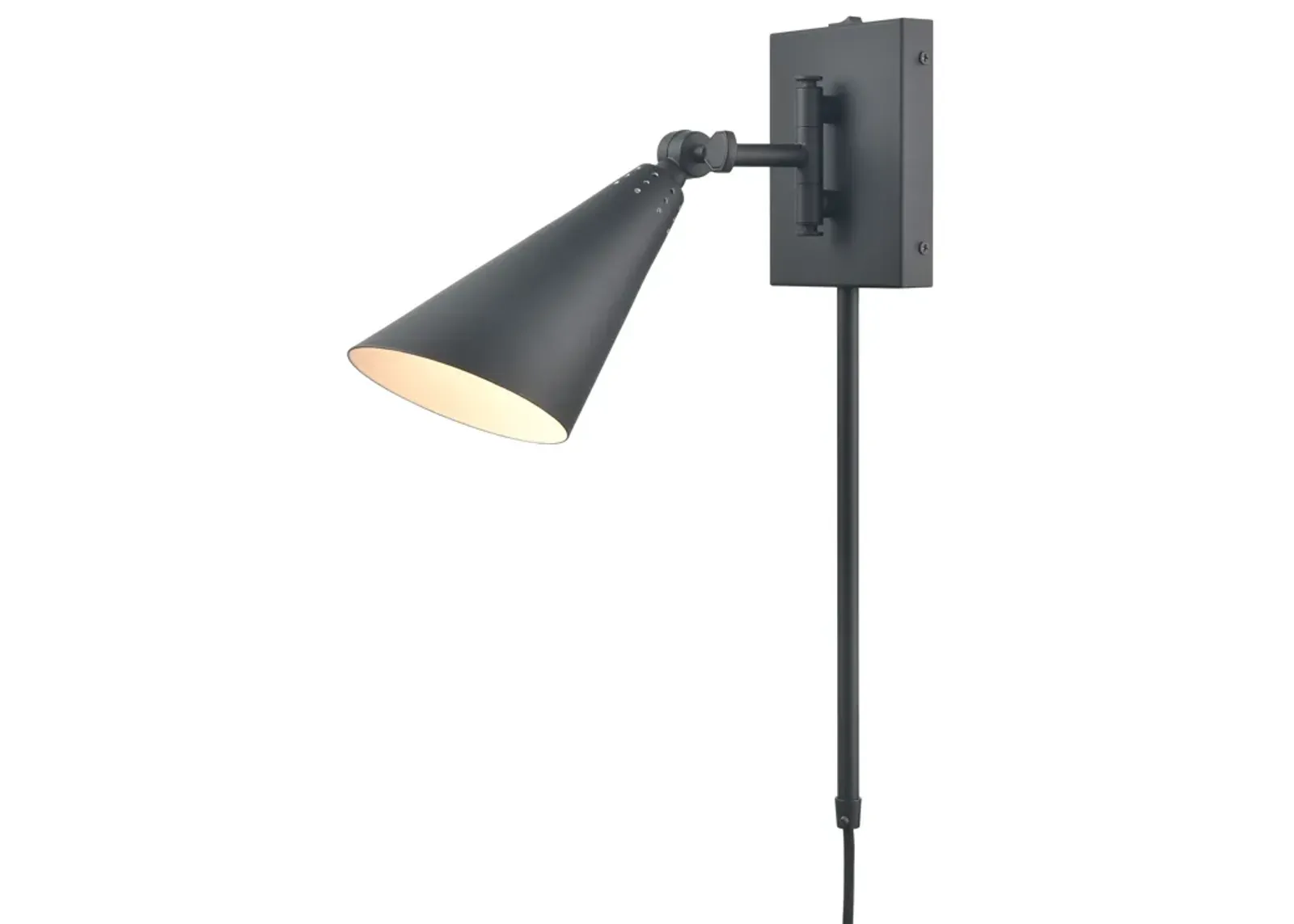 Whitmire 10.25'' High 1-Light Plug-In/Hardwire Sconce - Matte Black